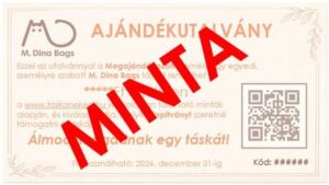 A képen egy ajándékutalvány minta példánya látható